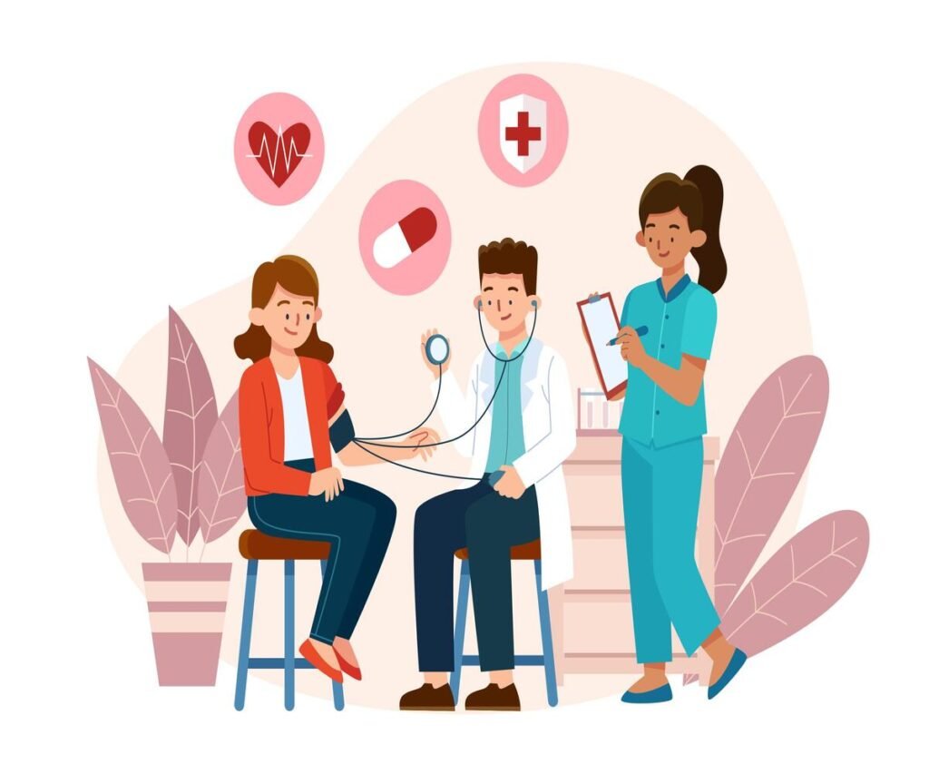 Paciente recebendo atendimento em um hospital
