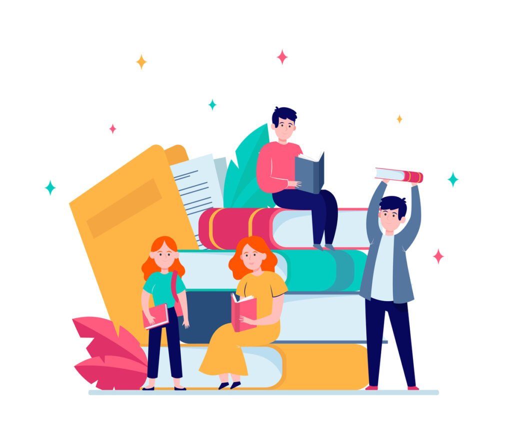 Livros e estudantes